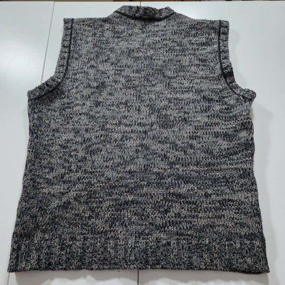 Trussardi Sport Knit Vest Mens M/L Marled V Neck Made In Italy Wool Blend Vtg - Picture 2 of 12
